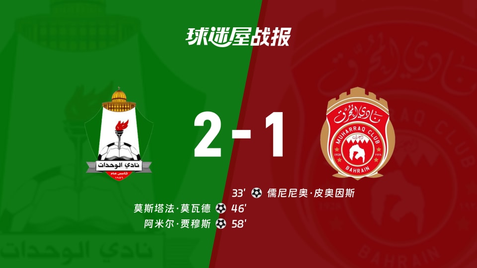 亚冠：安曼团结2-1逆转慕哈瑞克，红黄牌像下雨一样