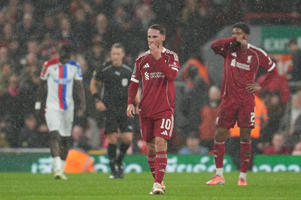 利物浦0-3被水晶宫淘汰，10场连失球，英超魔咒要维拉曼城来收割？