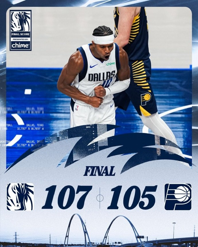 独行侠107-105险胜步行者，NBA赛场流血不止：安东尼·戴维斯伤退，西卡空砍27分