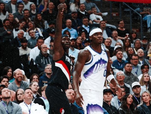 NBA常规赛136-134！开拓者险胜，爵士这匹黑马差点把戏演成了大片