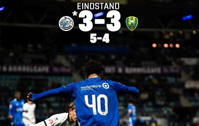 荷兰杯点球8-7分胜负，20岁中国小将在荷乙舞台受伤，球迷冲突又炸场