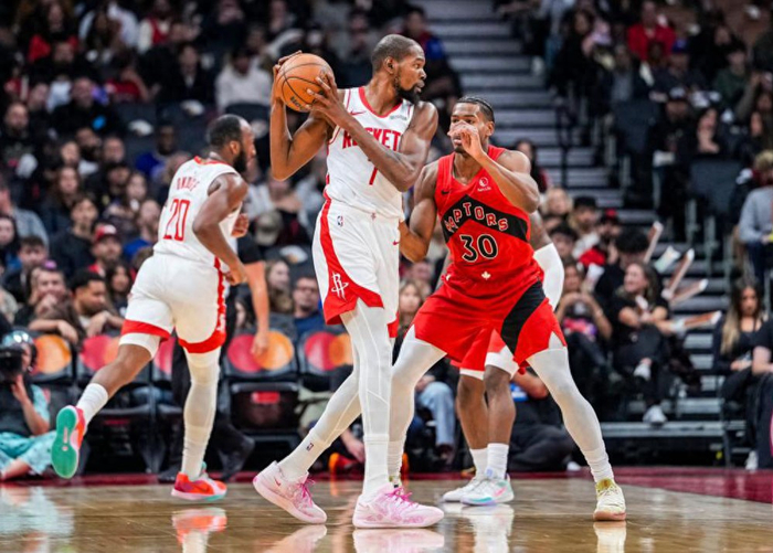 火箭2连胜：139-121碾压猛龙，杜兰特接管NBA第4场争议