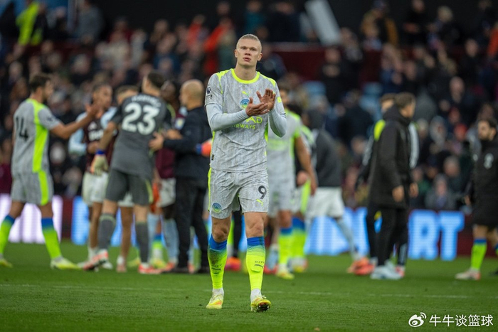 英超第9轮：曼城客场0-1维拉，哈兰德12场连射止步谁背锅？