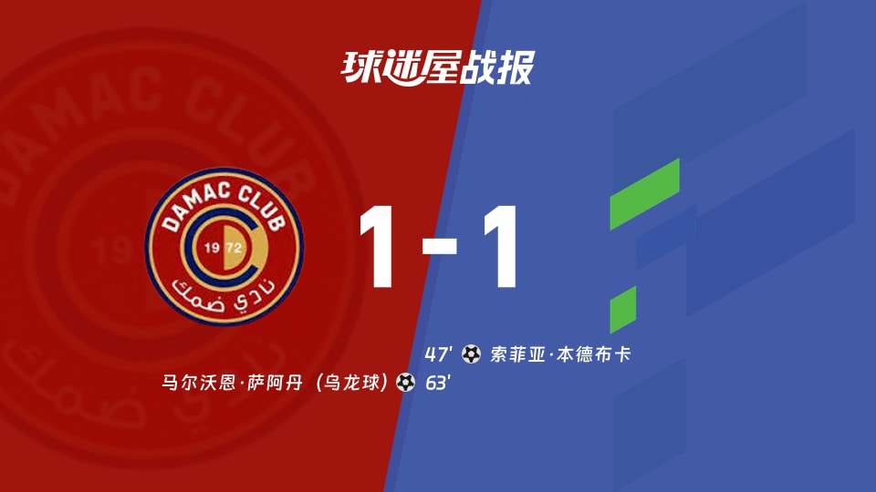 沙特联1-1：达马克在主场被哈萨征服逼平，数据看着冷血实则尴尬