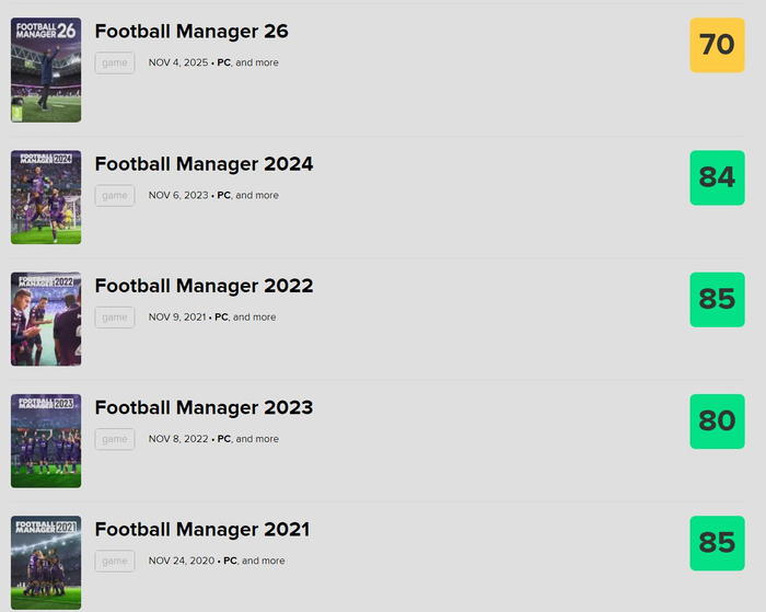 评分70成槽点？足球经理26早期评分70，系列新低，英超粉都笑了