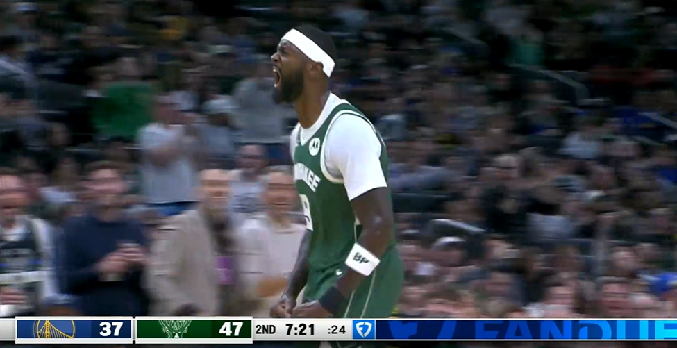 雄鹿半场60-58领先，字母哥缺阵，3人得分上双，NBA还能稳？