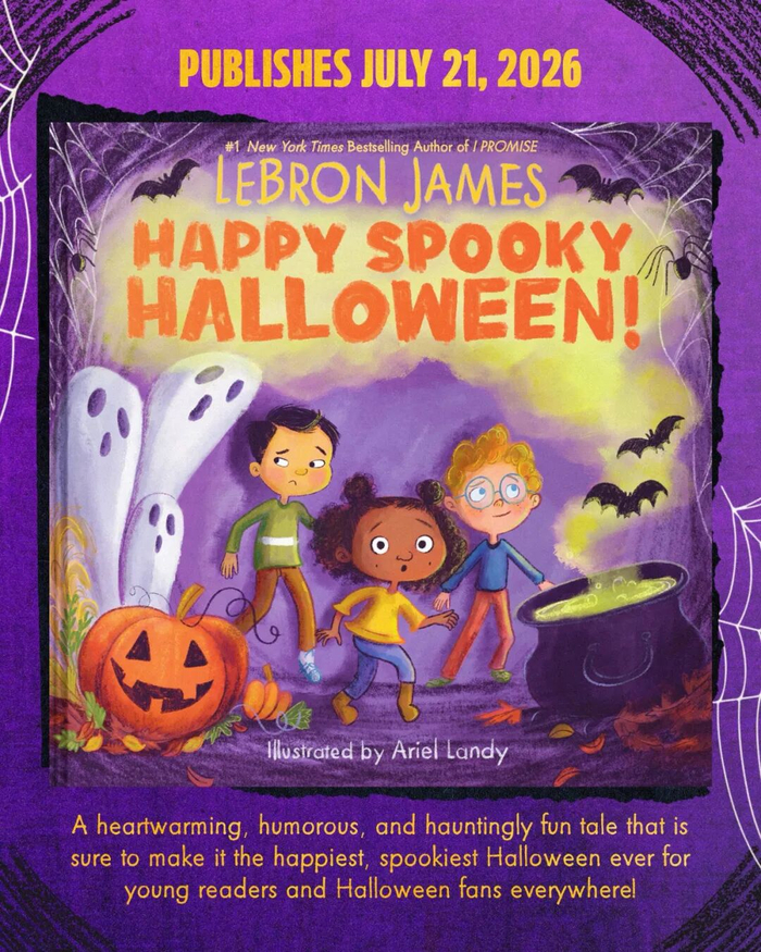 32页绘本上架：勒布朗当作者，NBA巨星把万圣节写进童年，英超也得服