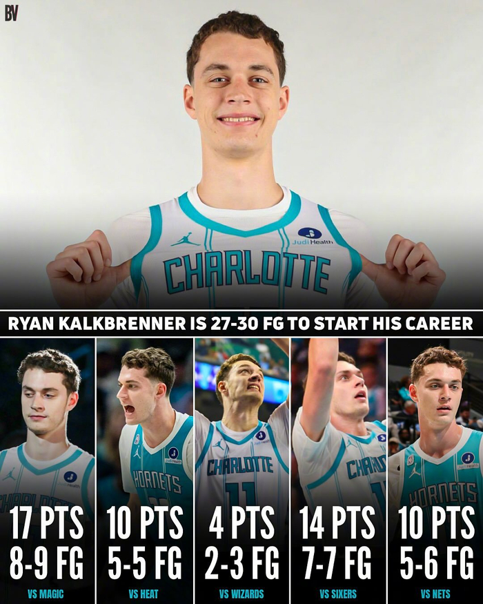 30投27中！黄蜂新秀90%命中率，NBA赛场值不值得给首发