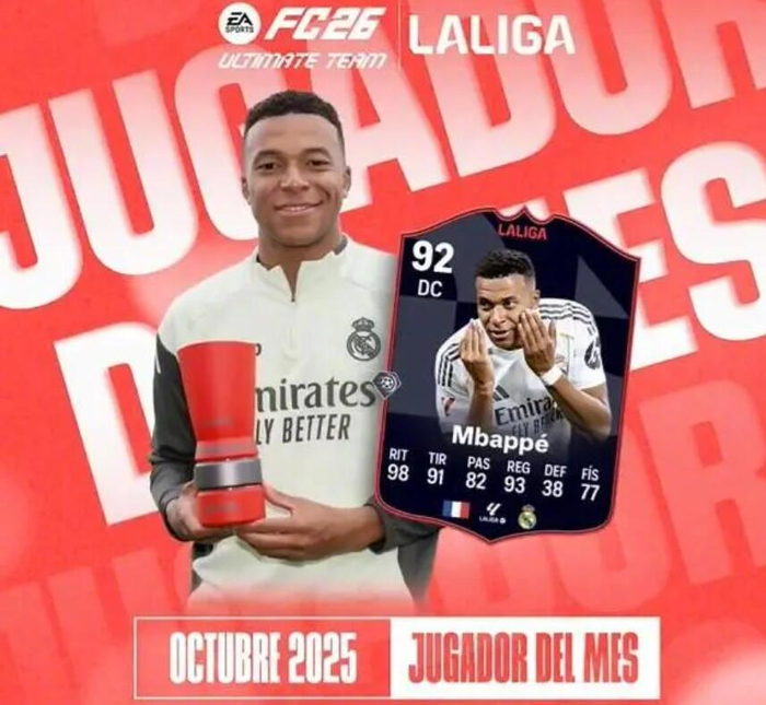 10月3场3球！基利安·姆巴佩当选西甲月最佳，皇马还要等什么