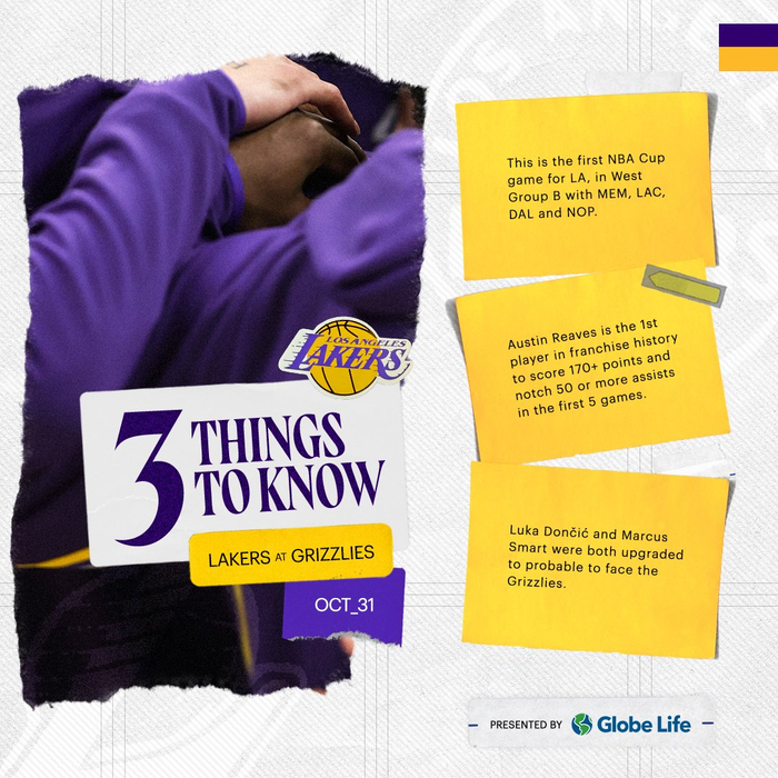 NBA杯首战：湖人迎灰熊，2位大牌东契奇和斯玛特成焦点