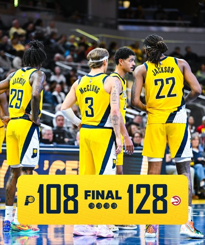 128-108大胜太辣眼，老鹰两连胜把步行者推上5连败，NBA又见老故事