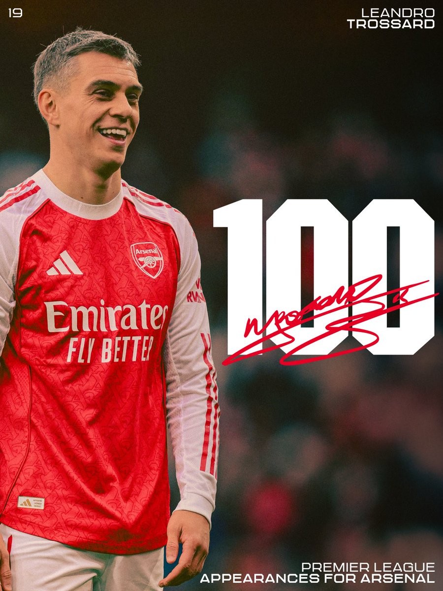 英超第10轮阿森纳客战伯恩利，特罗萨德第100场出战已送22球19助