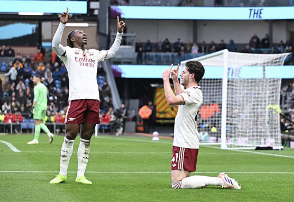 英超第10轮 伯恩利0-2阿森纳，赖斯一路带球像个中锋