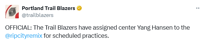 16号秀6场仅5分钟，NBA开拓者对杨瀚森的耐心还是敷衍？