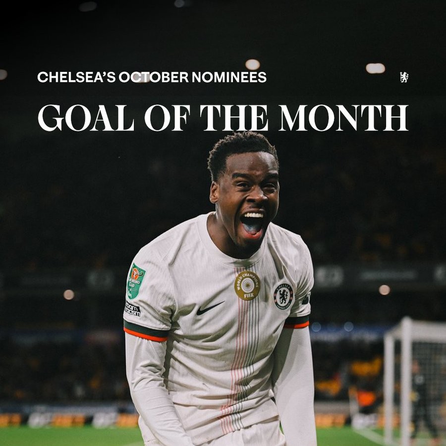 切尔西10月3球入围投票：英超凌空斩、世界波和任意球谁更香？