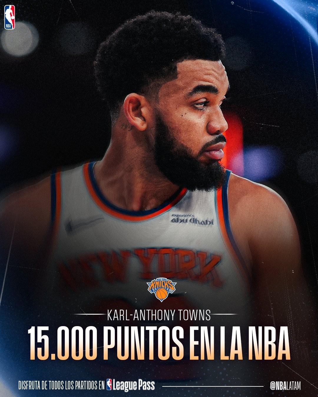 15000分到手：卡尔-安东尼·唐斯29岁在NBA把奇才当练习生？