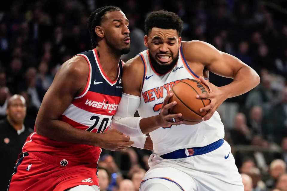 尼克斯119-102逆转奇才，卡尔唐斯15000分里程碑在NBA写下数字