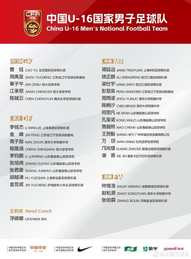 11月6-30集训：U16国足名单出炉，英超元素在哪儿？