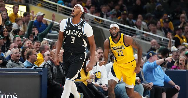 117-115一球定胜负，NBA雄鹿队客场绝杀步行者的戏码