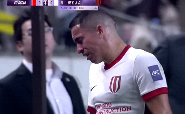 亚冠精英联赛第4轮：罗慕洛22分钟退场，成都蓉城中超命运又添伤疤