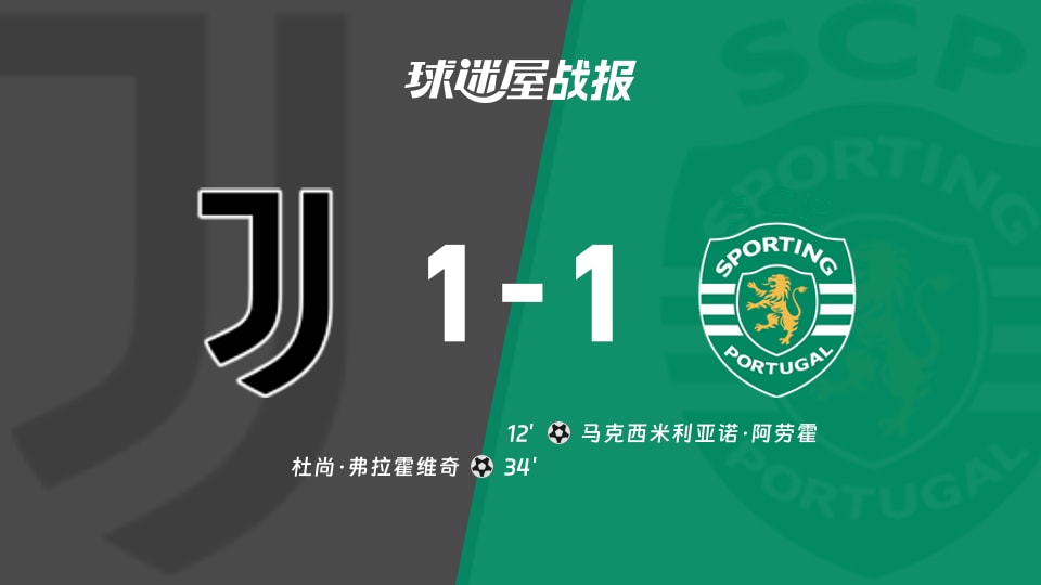 欧冠1-1！尤文主场被葡萄牙体育逼平，安联今晚像看表演的看台