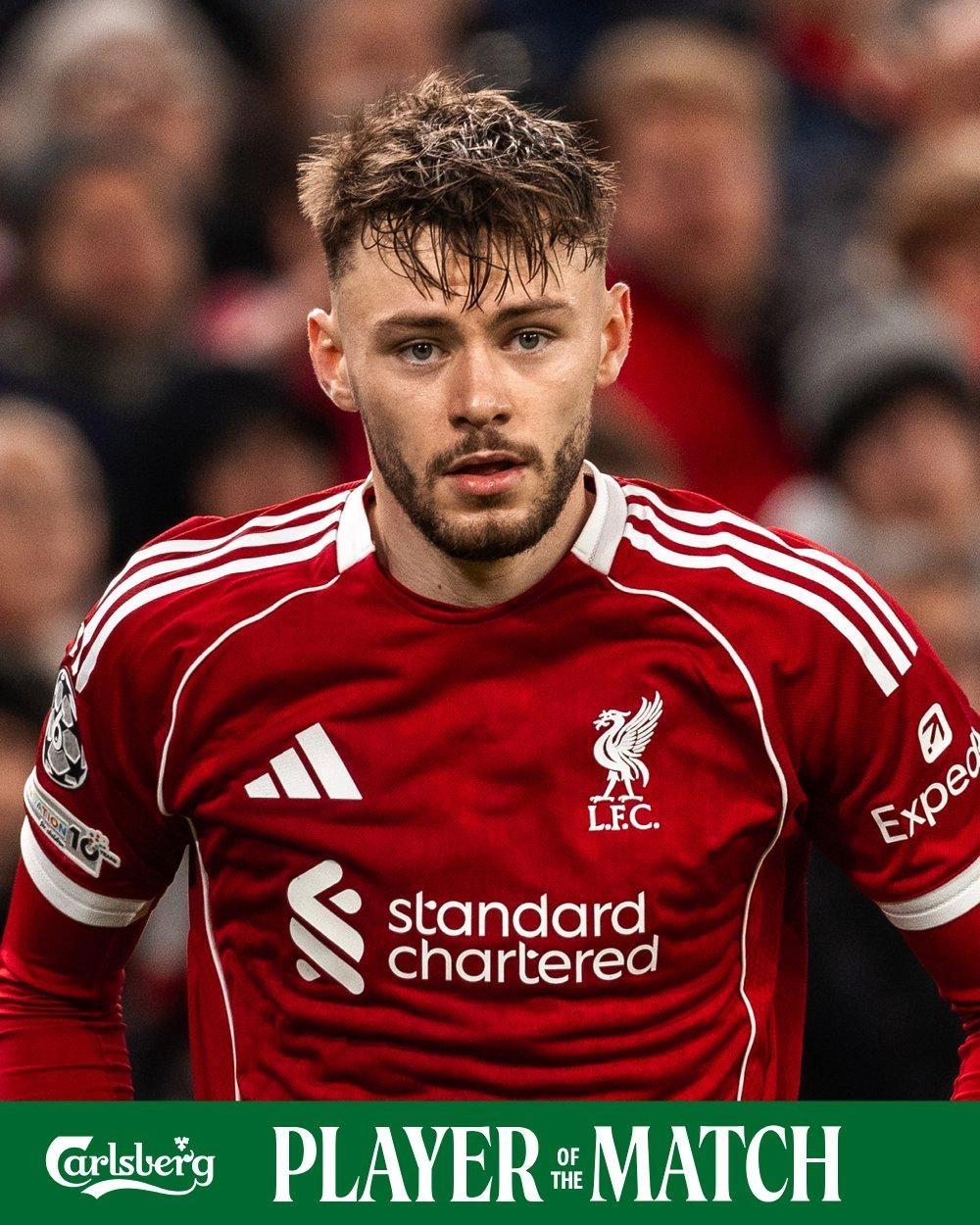 利物浦1-0取胜，康纳-布拉德利12次对抗拽回欧冠脸面