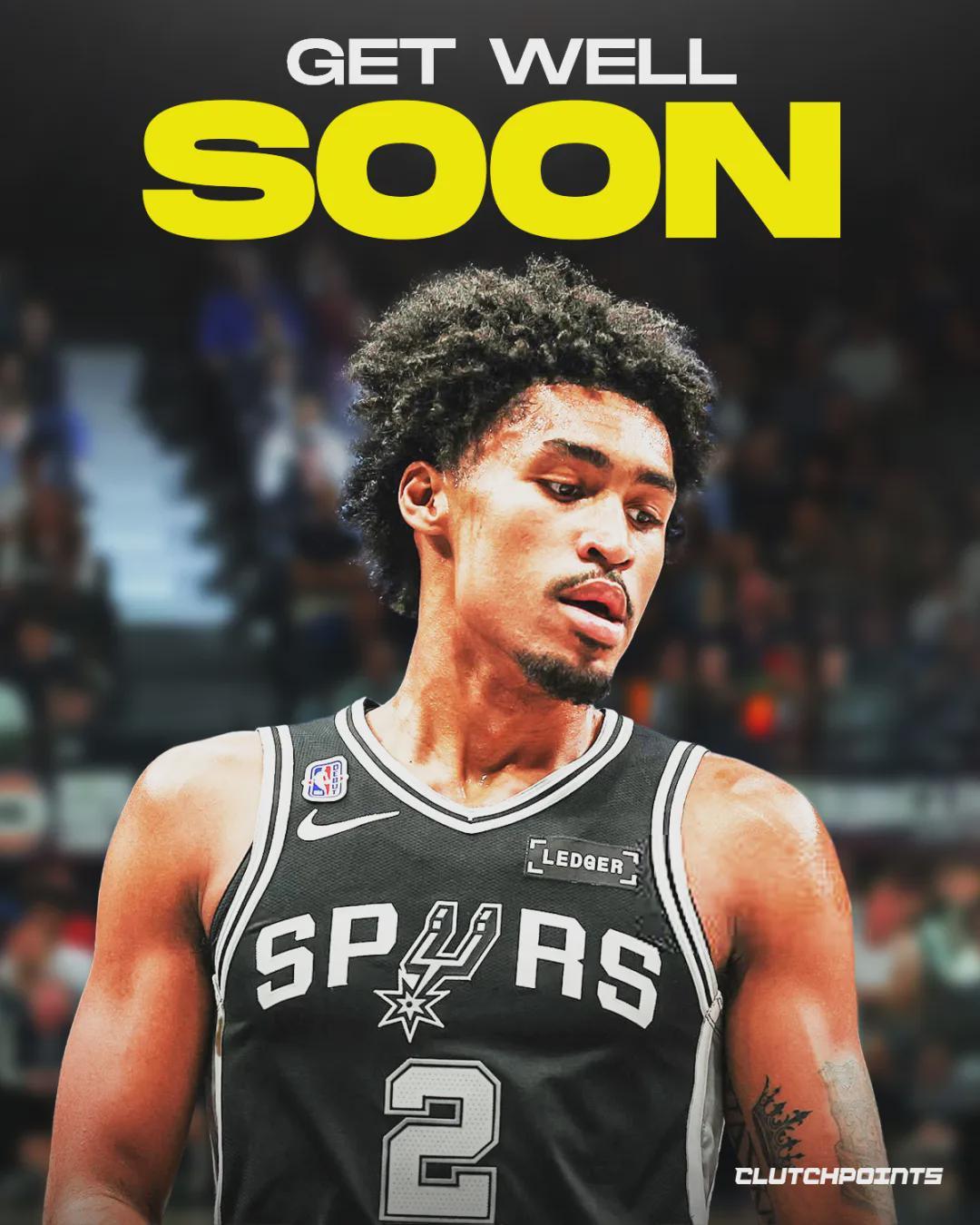 马刺5胜1负却像残阵？NBA伤病暴击，榜眼秀哈珀左小腿受伤