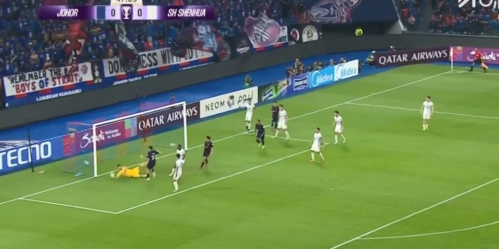 亚冠精英联赛：上海申花1-3溃败，连续2场被柔佛新山吊打