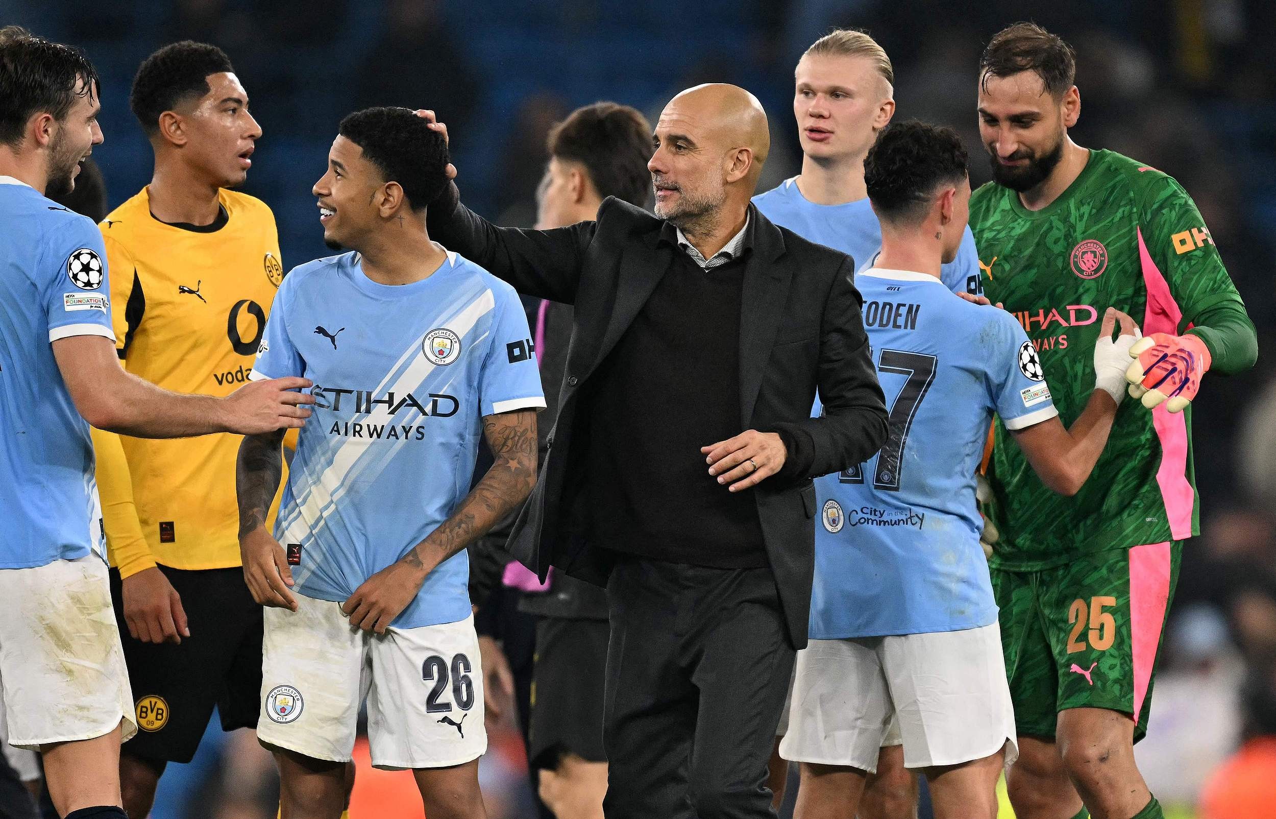 欧冠夜狂欢与崩盘：3-3巴萨、4-1曼城碾压多特蒙德？