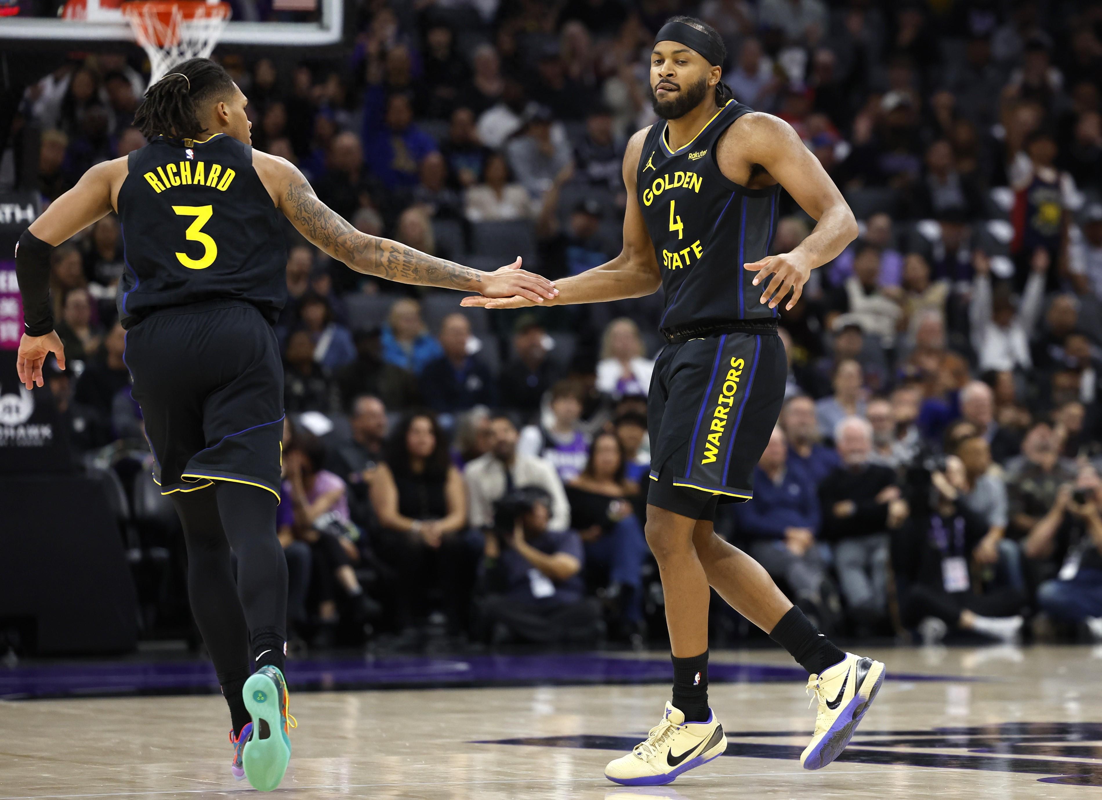 穆迪+理查德合砍11记三分，勇士队新版水花兄弟亮瞎了NBA眼球？56号签又捡宝