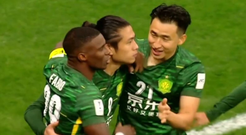 张玉宁亚冠二级联赛处子球破门！59球超巴坎布打进国安历史第二