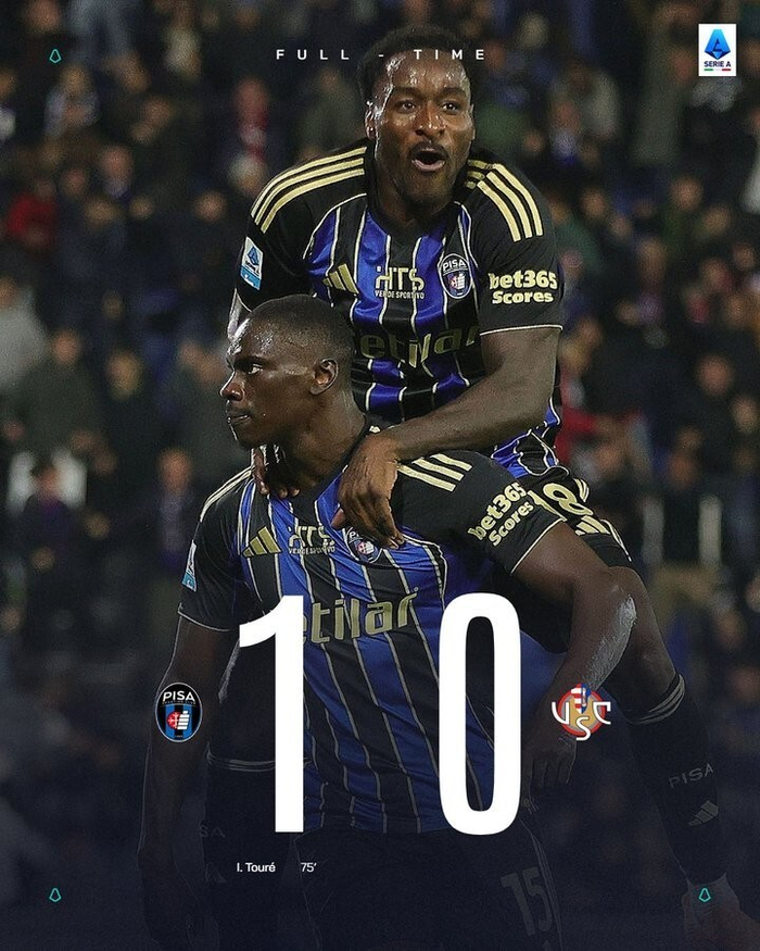 比萨1-0首胜终结10轮不胜，意甲第11轮尴尬被撕开一个口子