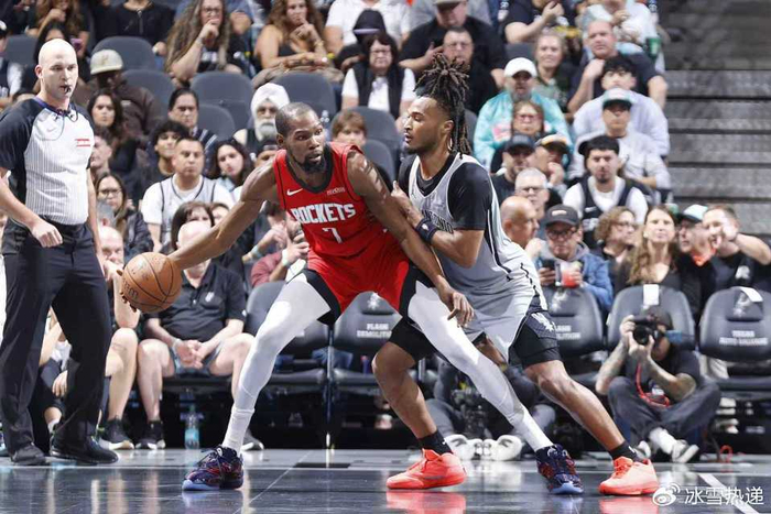 NBA：121-110，火箭5连胜终结，西部第二被马刺一波12分反杀