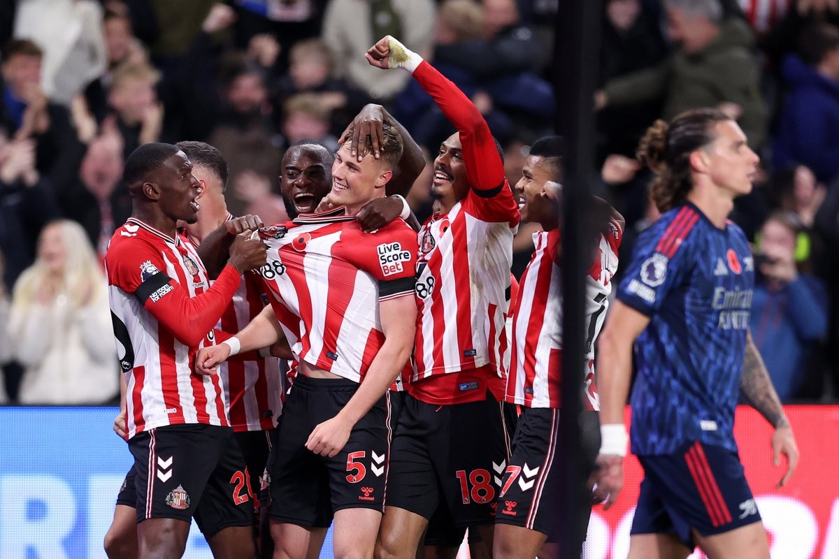 英超第11轮阿森纳2-2桑德兰，被终结14连胜对升班马的“神话”