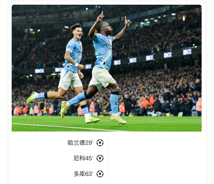 英超3-0：曼城直捣利物浦，哈兰德和多库把比赛做成教学片