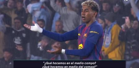 巴萨4-2险胜塞尔塔，亚马尔两次怒吼中场，西甲看台都炸了