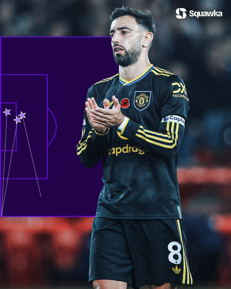 曼联连三场英超客场有布鲁诺-费尔南德斯助攻，54次助攻成队长级神操作