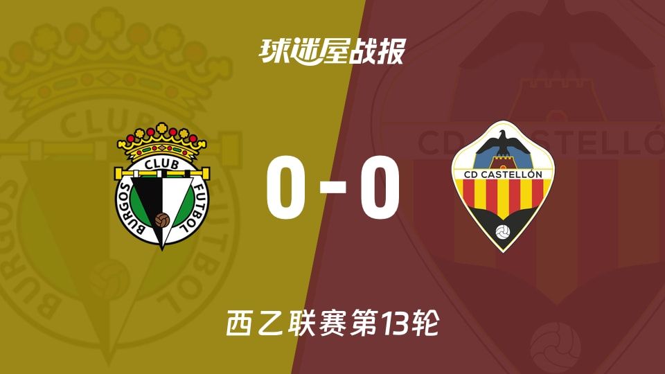 布尔戈斯0-0卡斯迪隆，西乙控球61%还被逼平，这防守比泥塑还脆？