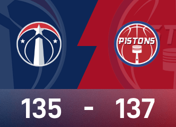 康宁汉姆46+12+11活塞137-135险胜奇才，NBA这场血战才叫刺激