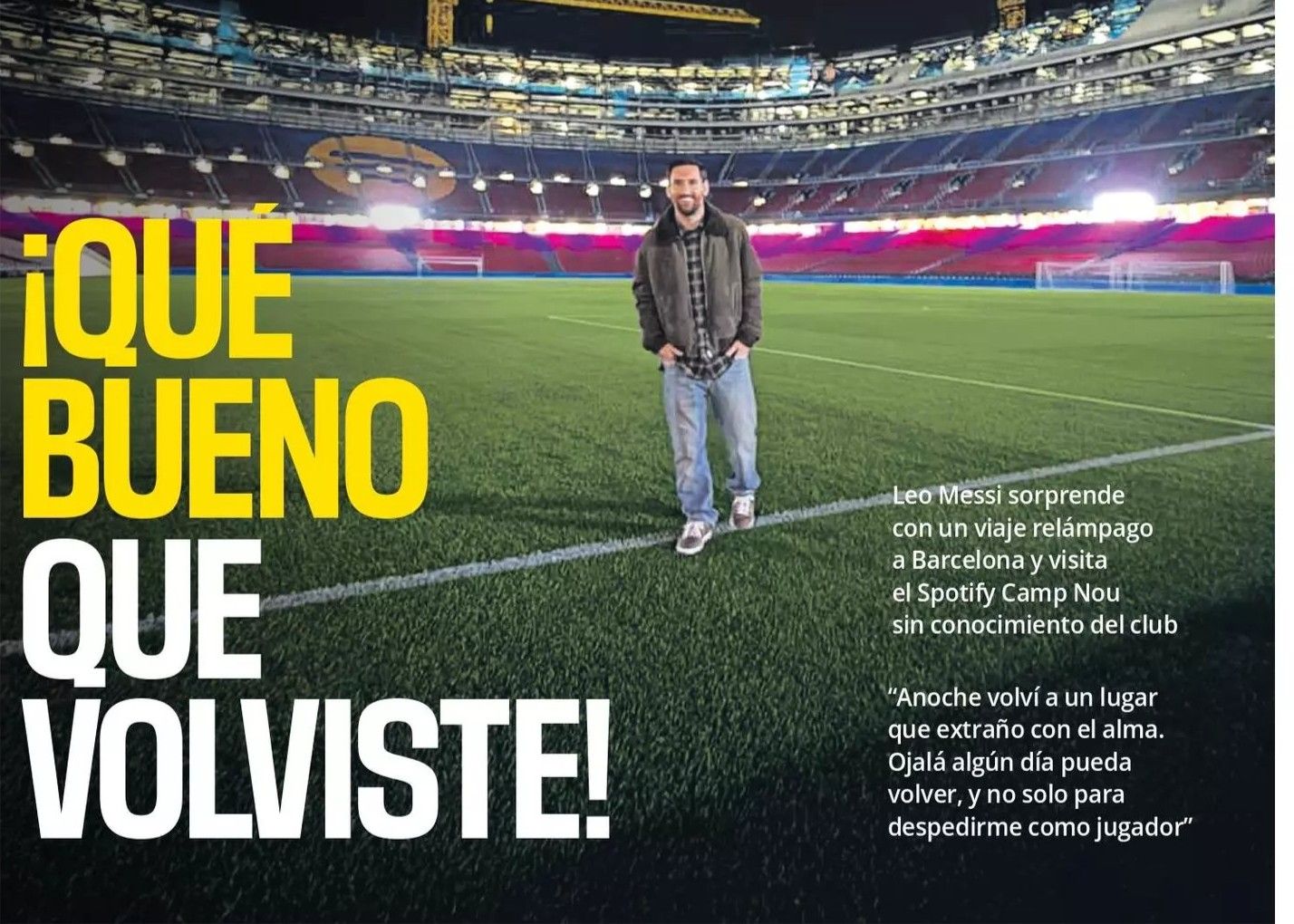 1次秘密回归，梅西再访诺坎普，西甲情绪能摇几天，球迷疯不疯？