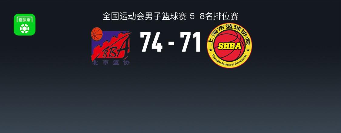 北京男篮74-71击败上海，王少杰25分压轴，闫鹏飞硬扛仍难救沪队