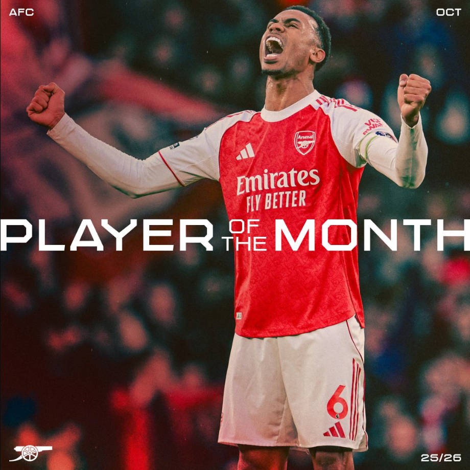 阿森纳10月6连不败，英超那堆后防终于靠加布里埃尔站稳脚跟了