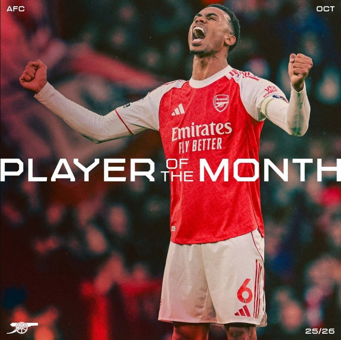 阿森纳10月连胜6场，巴尔博扎45%选票封最佳中卫，富勒姆成倒霉蛋！