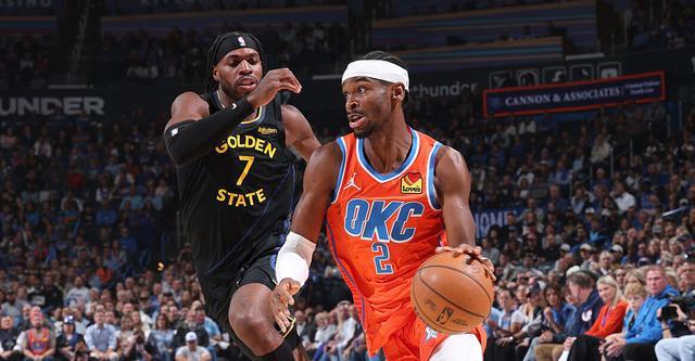 NBA：雷霆36分狂屠勇士队，亚历山大大帝28分把库里按回观众席