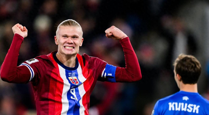 挪威7战全胜21分，哈兰德双响4球，英超球星看傻了眼