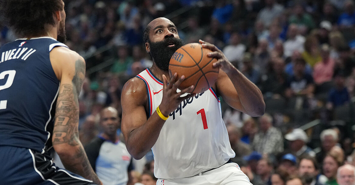 詹姆斯·哈登41分三双，快船133-127双加时力克独行侠，NBA一夜疯戏