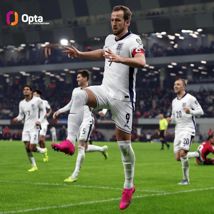 40球压轴！哈里·凯恩客场2球击败阿尔巴尼亚，英超之王还能喷C罗？