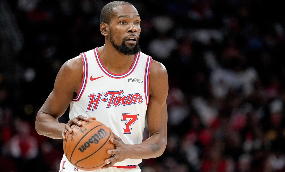 117-113加时险胜，火箭凯文杜兰特35分助连胜4场NBA