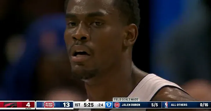 猛龙 vs 活塞：NBA常规赛第一节投篮惨淡，两队合计16中0