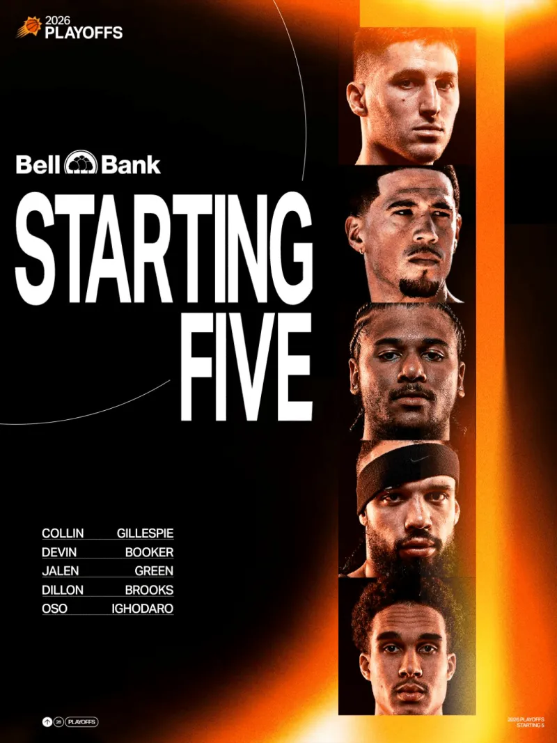 NBA季后赛G2：雷霆迎战太阳，首发阵容曝光